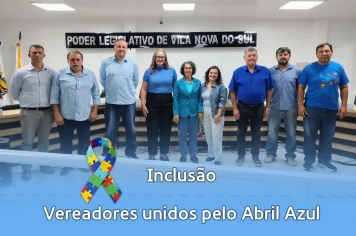 Em gesto de unidade, vereadores vestem azul durante sessão em apoio à causa do autismo