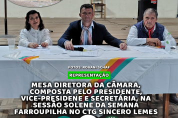Câmara de Vereadores de Vila Nova do Sul presta Moção de Louvor a jovens tradicionalistas durante Semana Farroupilha