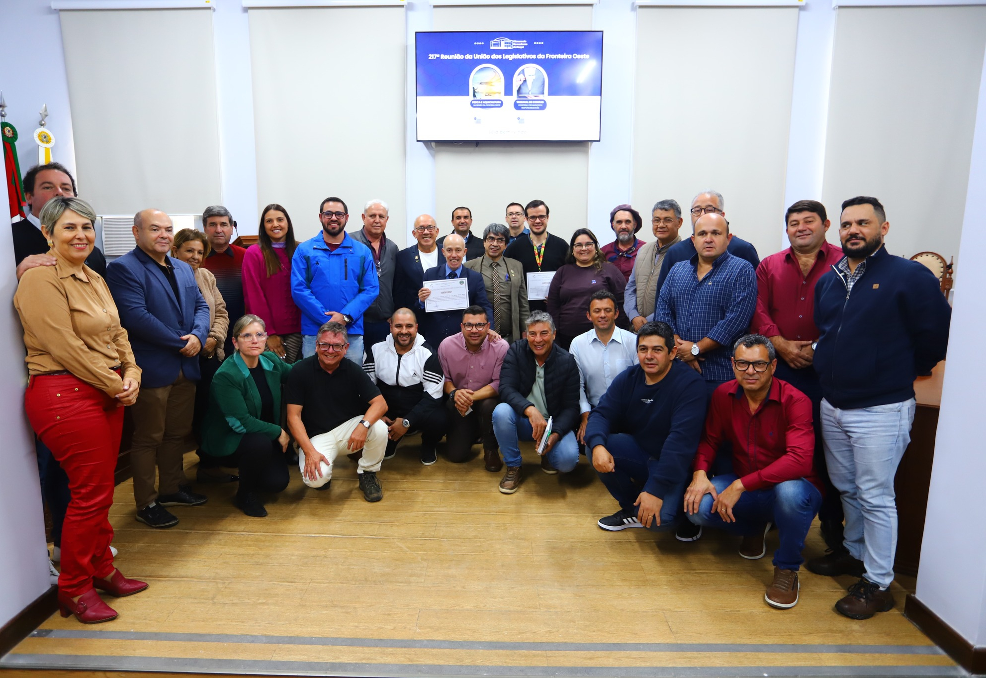 Presidente da Câmara representa Vila Nova do Sul na 217ª Reunião da União dos Legislativos da Fronteira Oeste, em Itaqui