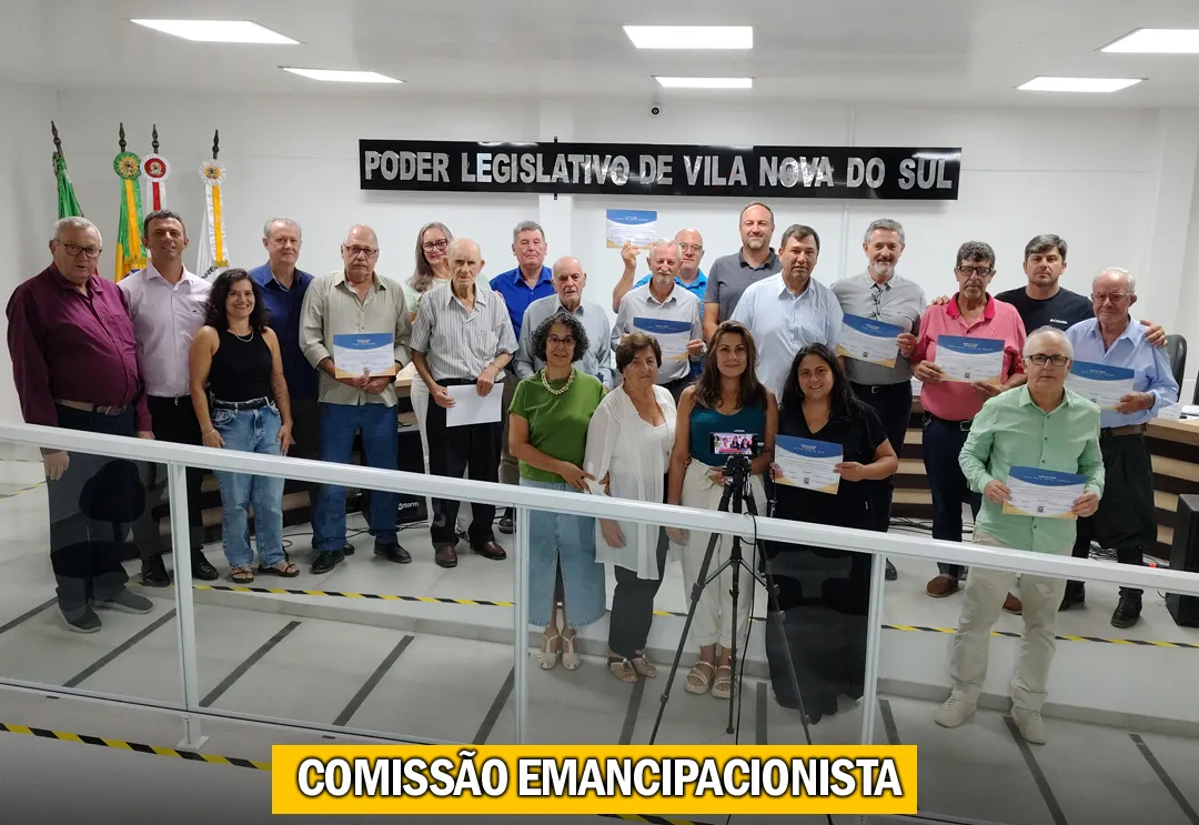 CÂMARA MUNICIPAL PRESTA MOÇÃO À COMISSÃO DE EMANCIPAÇÃO DE VILA NOVA DO SUL